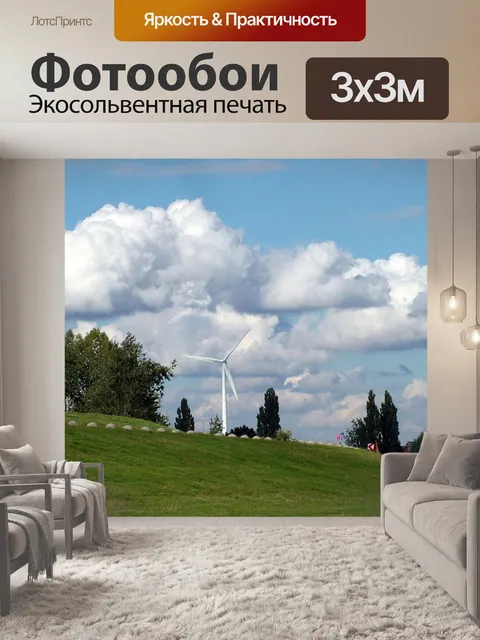 Фотообои Дайк мельница небо