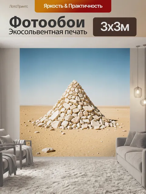 Фотообои Пирамида из камней в пустыне