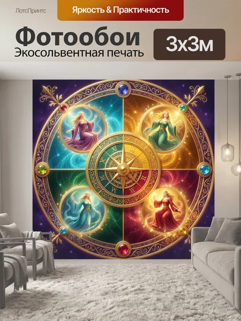 Фотообои Астрологический круг с музами