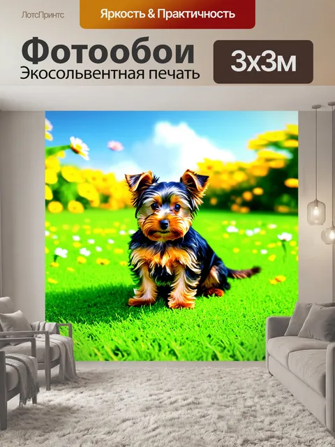 Фотообои изображение маленького йоркширского терьера