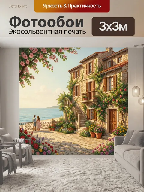 Фотообои Средиземноморский дом у моря