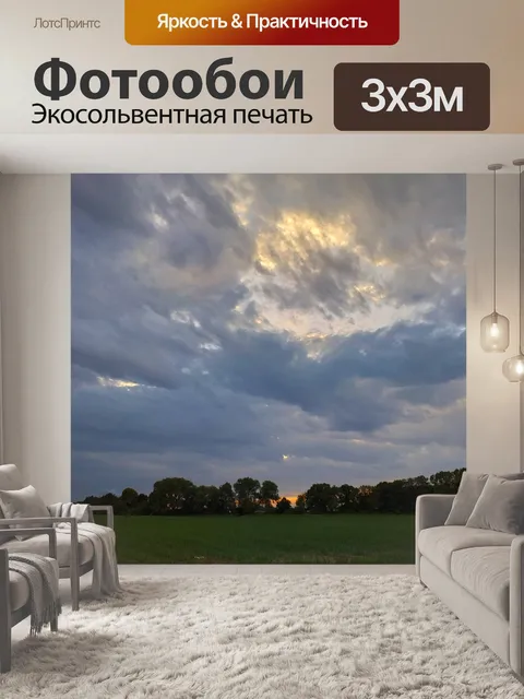 Фотообои Небо облака поле луг