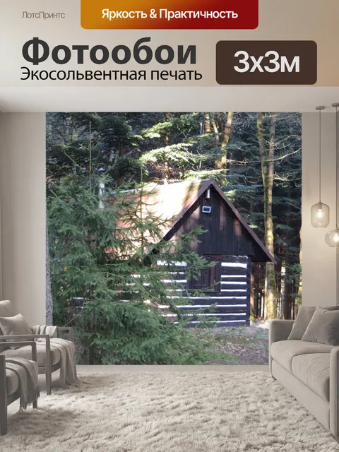 Фотообои Хижина в лесу