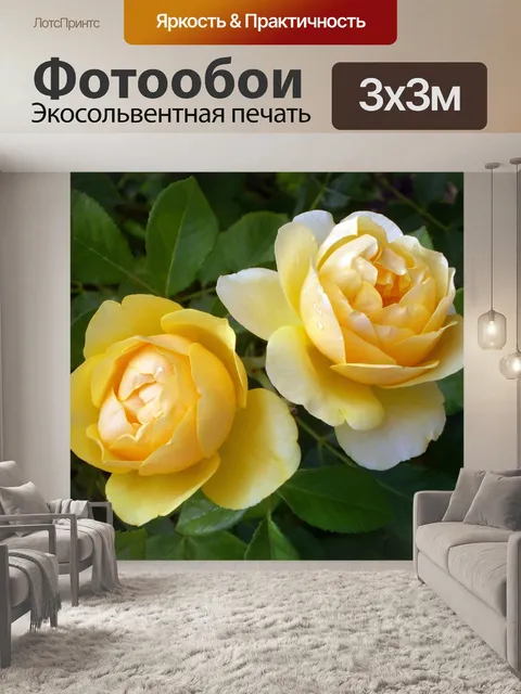 Фотообои Желтые розы