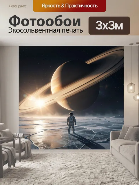 Фотообои Астронавт на ледяной планете