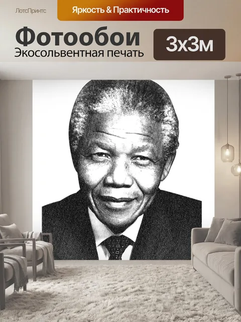 Фотообои Нельсон Мандела силуэт