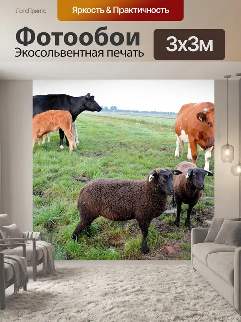 Фотообои Корова и теленок 6