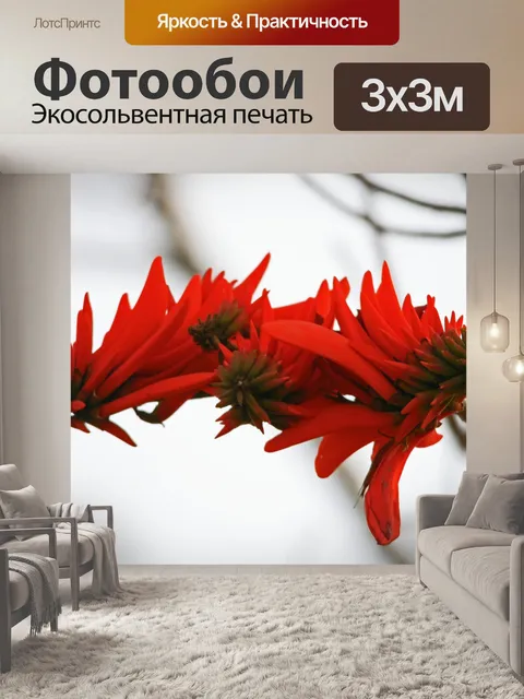 Фотообои коралловые дерево цветение