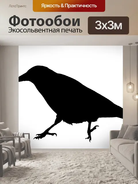 Фотообои Ворон, птичий силуэт