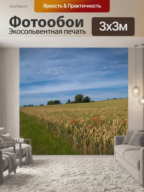 Фотообои Пейзаж, кукурузное поле, сельский
