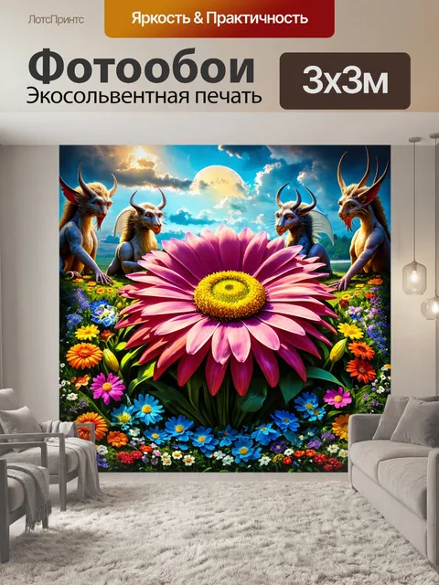 Фотообои цветы в стиле сюрреализм