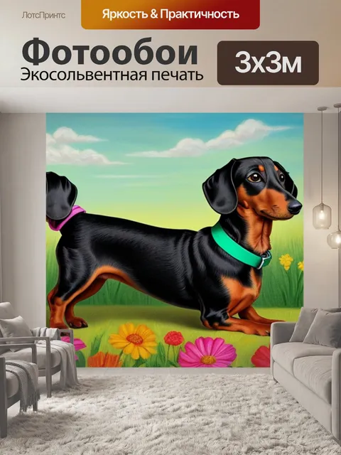 Фотообои с таксой