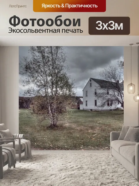 Фотообои Белый дом из глины