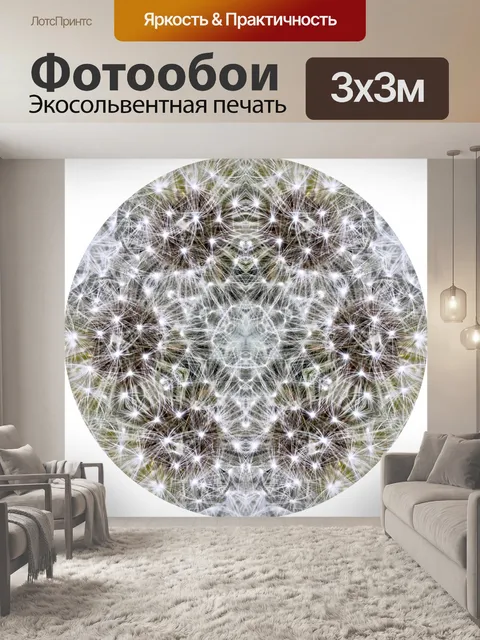 Фотообои одуванчик в калейдоскопе