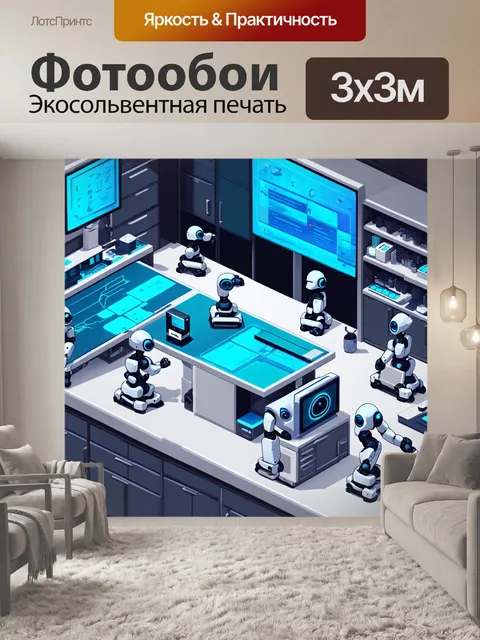 Фотообои абстракция в стиле изометрическая иллюстрация