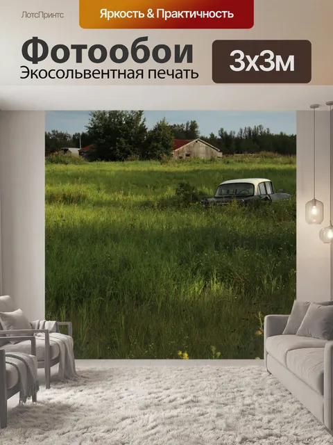 Фотообои Заброшенные автомобиля Фермеры поле