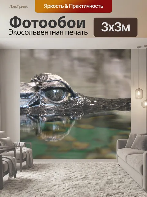 Фотообои Крокодил В воде