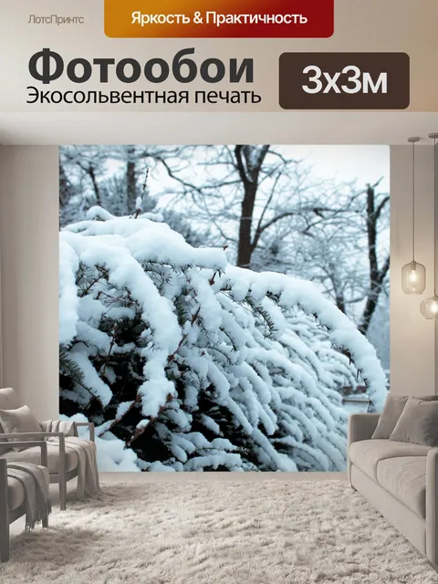 Фотообои Снег покрыл Филиалы - 02
