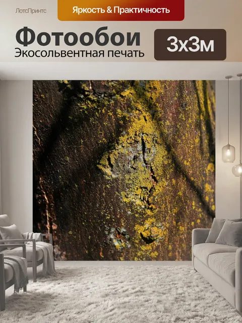 Фотообои мох на стволе дерева