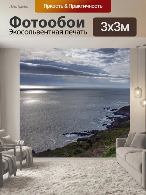 Фотообои Побережье Тихого океана в сумерках