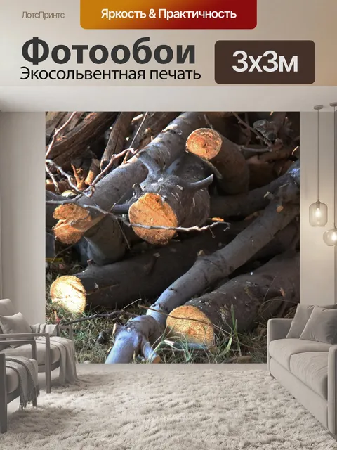 Фотообои срезать ветки на кучу в саду