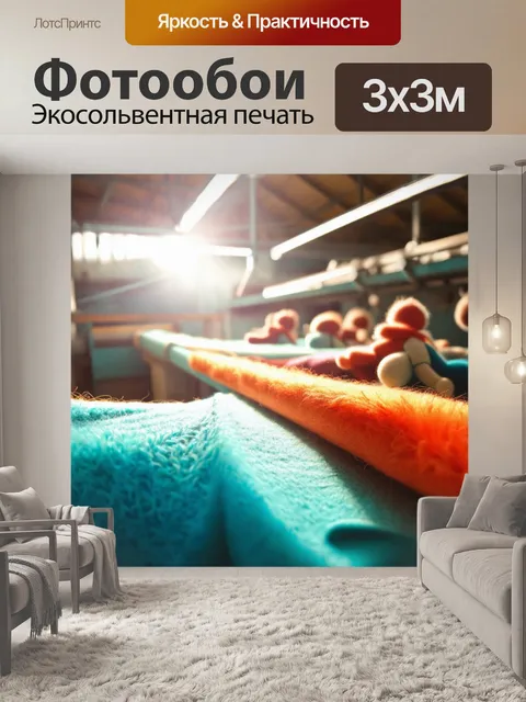 Фотообои интерьер войлочной текстильной фабрики