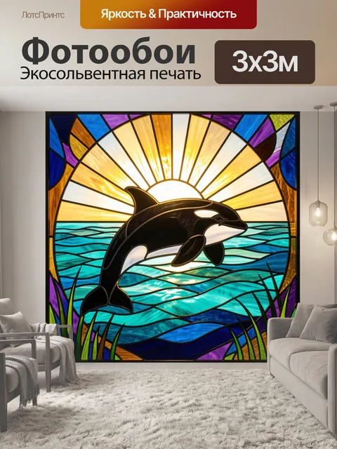 Фотообои Косатка над морскими волнами
