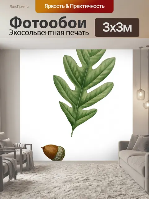 Фотообои Дуб Лиф и Желудь Винтаж