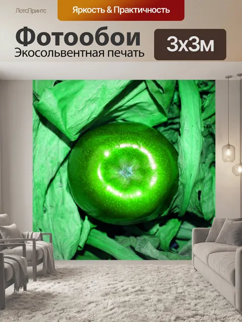 Фотообои красное яблоко сделал зеленый