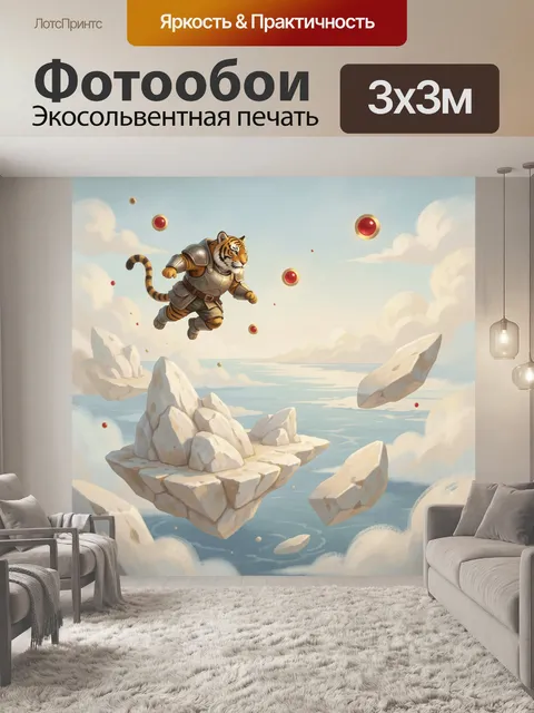 Фотообои Тигр в рыцарских доспехах