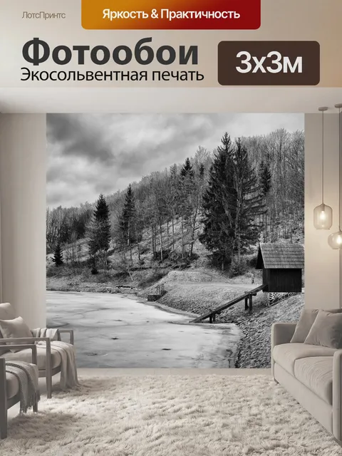 Фотообои Озеро в Словакии BW