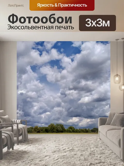 Фотообои Небо облака поле луг