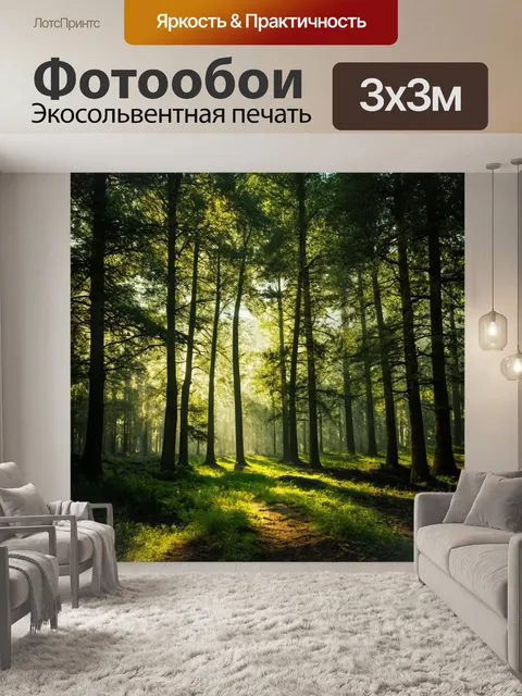 Фотообои лес в стиле минимализм