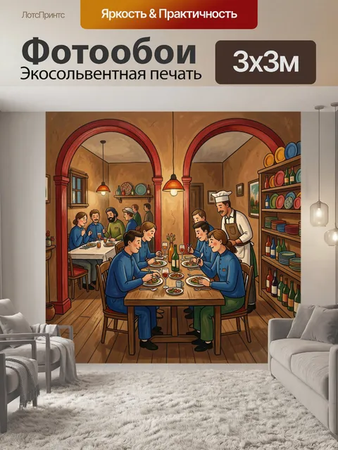 300 × 300 см · Экосольвентная печать