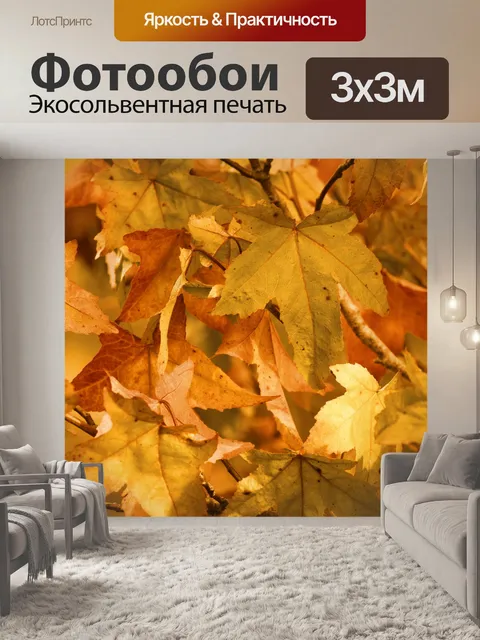 Фотообои Сухие осенние листья