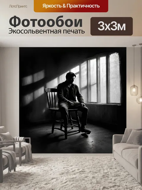 Фотообои реалистичная черно-белая фотография