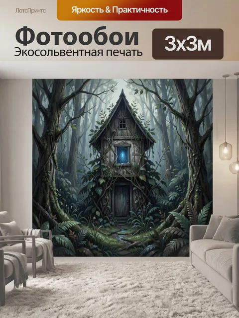 Фотообои Затерянный дом в лесу