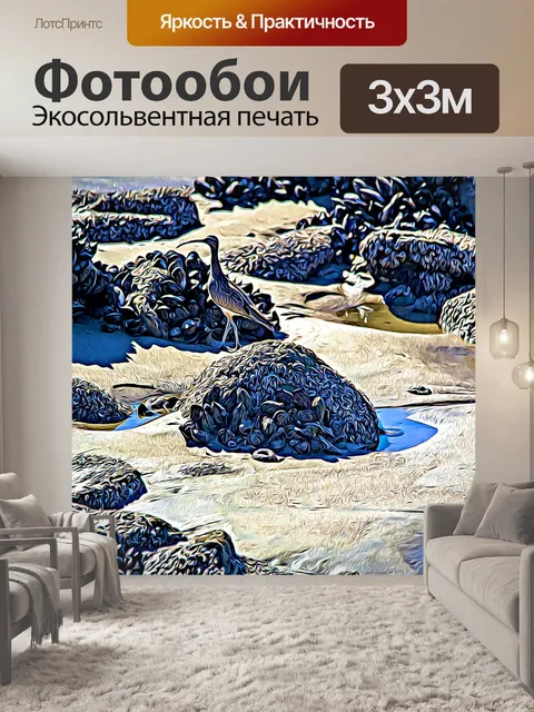 Фотообои Береговая птица кроншнепа