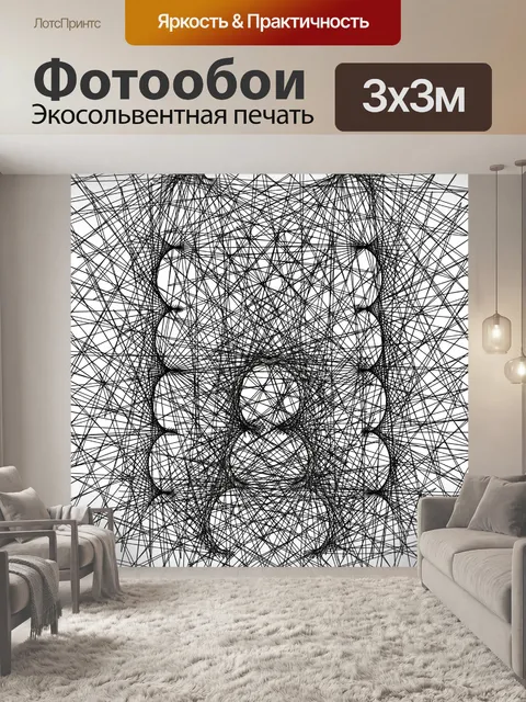 Фотообои черная сетка 66