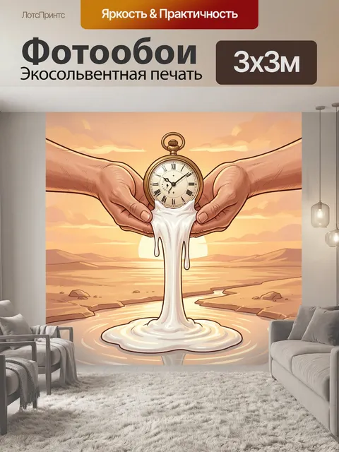 Фотообои Песочные часы в ладонях
