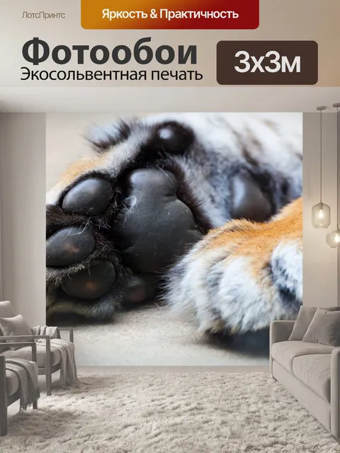 Фотообои лапы тигра