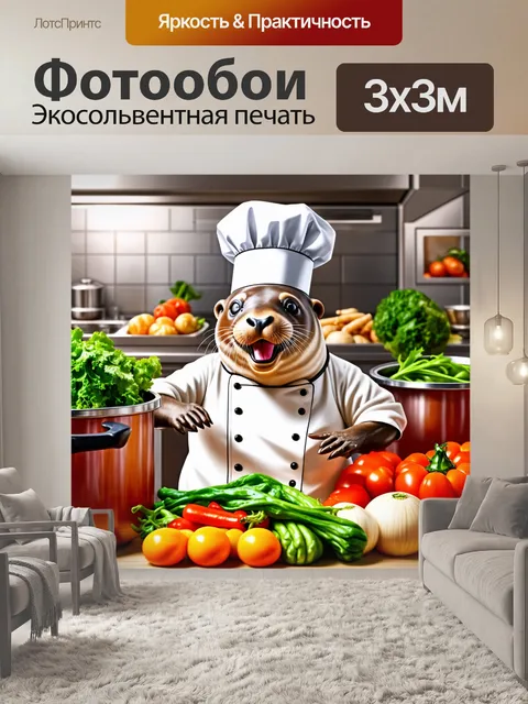 Фотообои весёлый морской котик