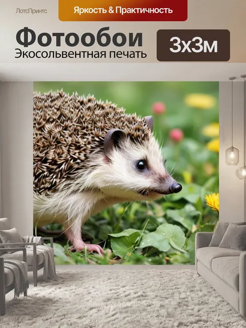 Фотообои с ежиком