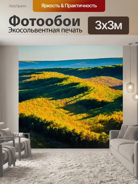 Фотообои пейзаж в стиле абстракции, игра света и тени, где природные элементы наложены друг на друга