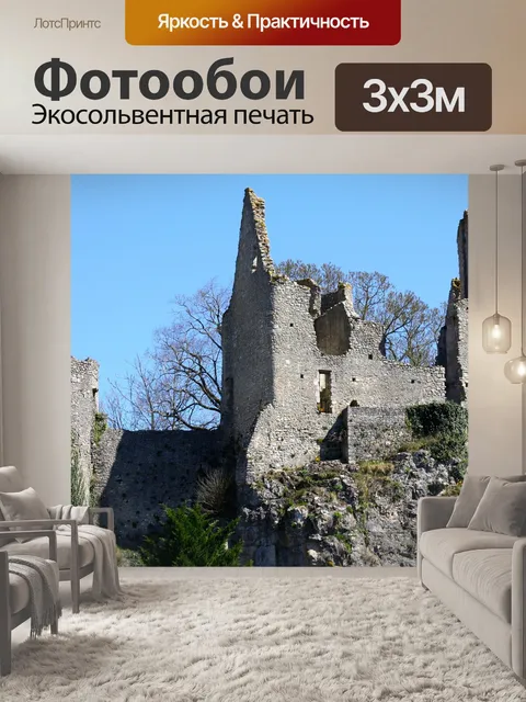 Фотообои Рушащийся замок ягодный франция