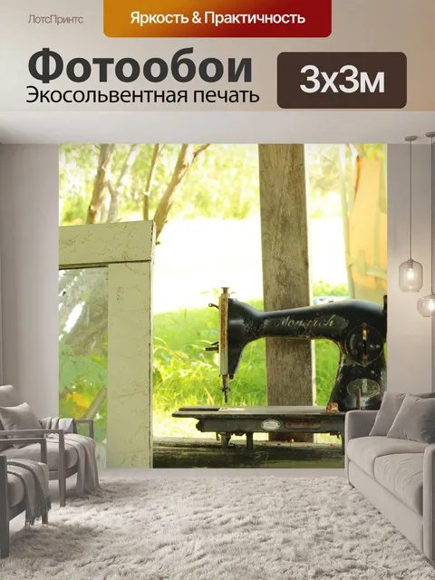 Фотообои Открытый Швейные машины оконном стекле