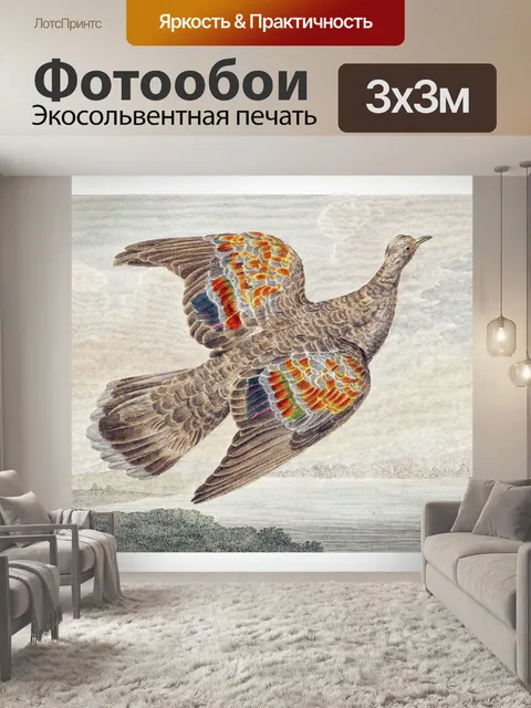 Фотообои Винтажное искусство голубя