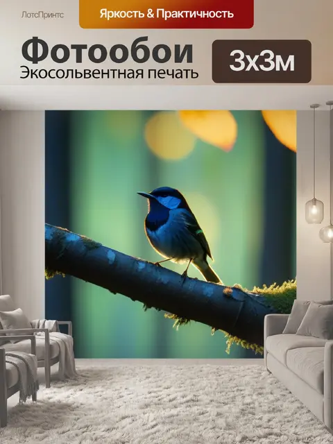 Фотообои пение птиц на рассвете в лесу