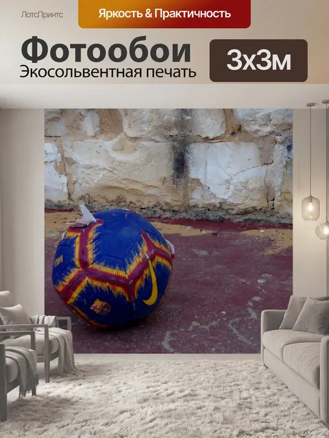 Фотообои Заброшенный футбольный мяч